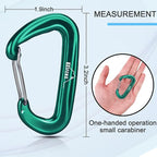 BEIFENG Heavy Duty Lightweight Locking Carabiner Clips D Ring - Image 2