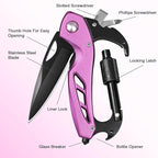FUNBRO Pink Multitool Carabiner, Stocking Stuffers Gifts - Image 4