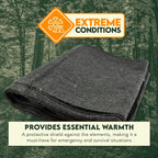 SE 51"x 80" Multipurpose Gray Wool Blanket - Image 4