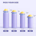 POWCAN 18 oz Insulated Water Bottle: 2-in-1 Push-Button Spout & Quick-Flip Straw - Image 8