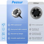 Peasur Mini Solar Ground Lights, 8 Pack Flat Solar Disc Lights Outdoor - Image 6