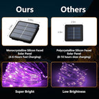 Selarlyt 2-Pack 200 LED Solar Fairy Lights Outdoor, Upgraded Oversize Lamp - Image 5