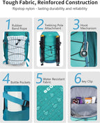 ECOHUB Small Hiking Backpack for Men Women, 20L Lightweight Travel Backpacks - Image 7
