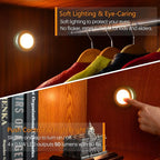STAR-SPANGLED 5 Pack 2.8” Push Tap Lights, Stick on Touch Puck Lights AAA - Image 2