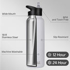 HASLE OUTFITTERS 40oz Stainless Steel Water Bottle, Vacuum Insulated Double - Image 2