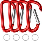 sprookber 4" & 5" Extra Large Aluminum Carabiner D Ring, Caribeener Clips by Sprookber