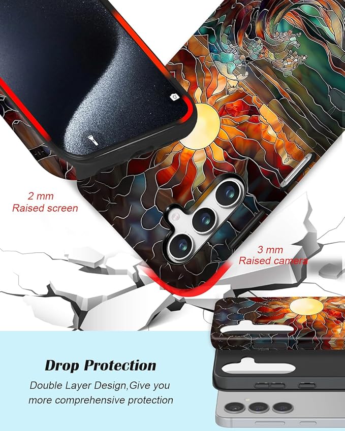 Compatible for Samsung Galaxy A36 5G Case, Dual Layer Heavy Duty 2 in 1 - Image 3