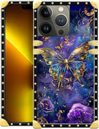 Compatible with iPhone 13 Pro Max Case, Glistening Golden Butterfly Vibrant by Unknown