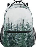Winter Forest Kids Backpack Pinewood Tree School Backpacks Boys Girls Preschool by Wamika
