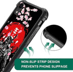 for iPhone XR Case, Sakura Japanese Samurai Pattern Graphic Design Girl Boy - Image 5