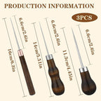ZXIIXZ 3 Pack Leather Scratch Awl Tool, Awl Tool Sewing - Image 2