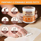 Wood Filler, Wood Repair Kit, 16 Ounce Paintable & Stainable Wood Putty Filler - Image 2