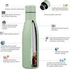 BJPKPK 17oz Insulated Water Bottles Stainless Steel Sports Water Bottles Keep - Image 3