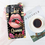Compatible with iPhone 15 Case, Glitter Red Rose Queen Leopard Lipstick Luxury - Image 7