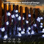 Joomer Solar String Lights Outdoor, 65FT 100LED Globe String Lights 8 Lighting - Image 7