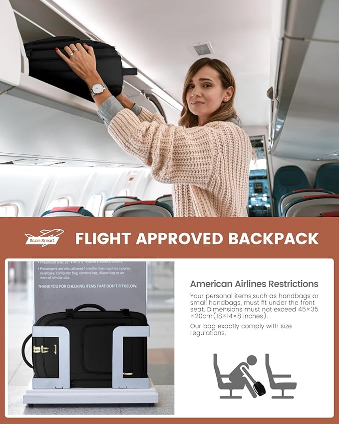 LOVEVOOK Carry on Backpack, 50L Large Travel Backpack - Image 7