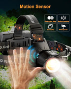 SKYFIRE Rechargeable Headlamp 3000 Lumens Motion Sensor, LED Super Bright - Image 7