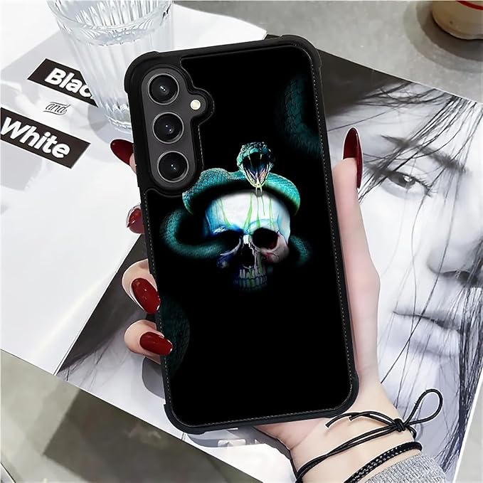 for Samsung Galaxy S23 FE Case, Skeleton Winding Snake Pattern Graphic Design - Image 6