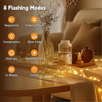 HXWEIYE Rechargeable Fairy Lights Battery Operated, DIY Timer & 8 Modes - Image 8