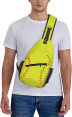 Softball Sling Bag For Women Men Fashion Backpack Crossbody Softball Shoulder - Image 7