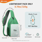 SKYSPER Sling Bag RFID Cross Body Bag Recycled Crossbody Backpack Travel Daypack - Image 6