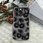 for iPhone 14 Pro Max Case, HL2 Cute Cool Cherry Black Hybrid 2 Layer Hard - Image 4