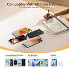 Brand Q Portable Charger with Built-in Cables and AC Wall Plug, Slim USB C - Image 5