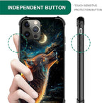 for iPhone 11 Pro Case, Star Cave Hungry Wolf Pattern Graphic Design Girl Boy - Image 5