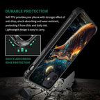 for iPhone 12/12 Pro Case, Star Cave Hungry Wolf Pattern Graphic Design Girl - Image 6