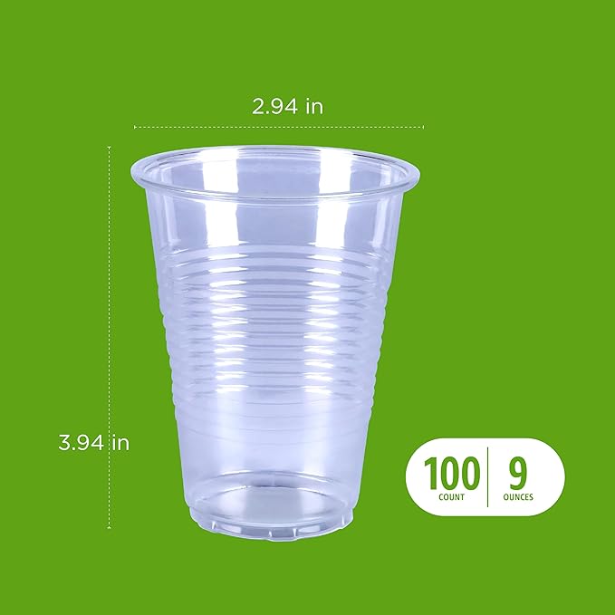 Amazon Basics Small Disposable Clear Plastic Cups - Image 4