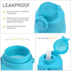 TakeToday Collapsible Water Bottles 21oz, Foldable Platinum Silicone Travel - Image 7