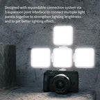 ULANZI VL49 2000mAh LED Video Light w 3 Cold Shoe, Rechargeable Soft Light Panel - Image 4