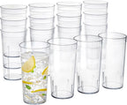 US Acrylic Cafe Plastic Reusable Tumblers 20-ounce Water Cups in Clear | Value by USAcrylic