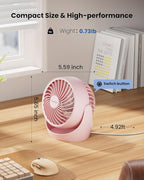 Gaiatop Desk Fan, 5-Inch Portable Electric Table Desktop Air Circulator Fans - Image 4