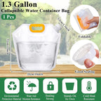 Tessco for you 1 Pcs 1.3 Gallon Collapsible Water Storage Bag Water Container - Image 2