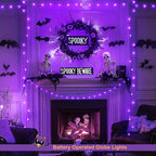 JMEXSUSS 100 LED Purple Globe String Lights Battery Operated, 33ft 8 Modes - Image 5