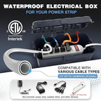 Flemoon Outdoor Electrical Box Waterproof, Medium Weatherproof Electrical Box - Image 2