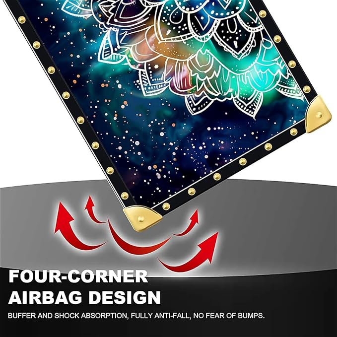 Compatible with iPhone 16 Pro Case, Starry Sky Colourful Mandala Luxury Golden - Image 7