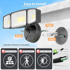 Onforu 100W 11000LM Flood Lights Outdoor, Brightness Security LED Flood Lights - Image 2