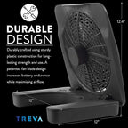 O2COOL Treva 10-Inch Portable Desktop Air Circulation Battery Fan, 2 Speed - Image 6