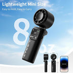 Lerat Portable Handheld Turbo Fan, 5-Speed High Power Mini Fan, 4000mAh - Image 5