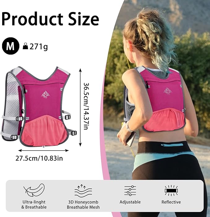 ITIEZY Running Vest for Women Men, 5L Hydration Backpack Lightweight Running - Image 5