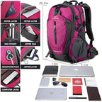 FENGDONG 40L Waterproof Lightweight Outdoor Daypack Hiking, Travel Backpack - Image 3