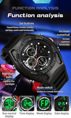 FANMIS Mens Military Multifunction Digital LED Watch Electronic Waterproof - Image 5