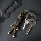 Paracord Keychain with Retro Brass Helmet Bead - Image 5