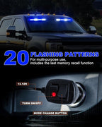 HLauto 6Z4J Emergency Dash Strobe Lights: 2x16.8 inch Blue White Safety Lights - Image 4