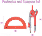 Mr. Pen- Geometry Compass and Protractor Set, 6 Inch Compass, 6 Inch Protractor - Image 2