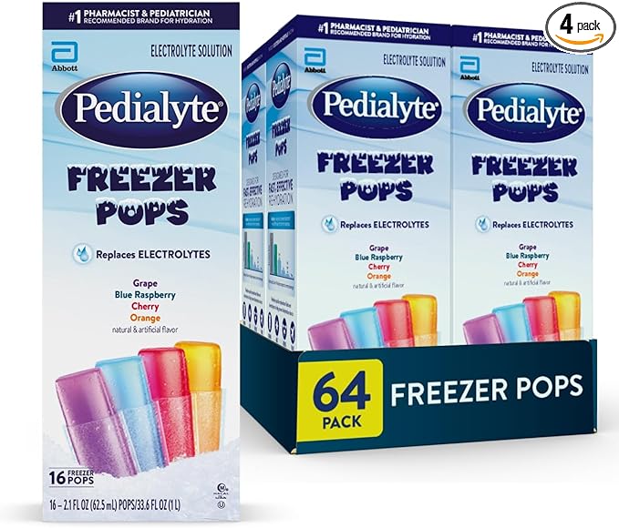 Pedialyte Electrolyte Solution Freezer Pops, Hydration Variety Pack— Grape by Pedialyte