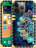 Compatible with iPhone 14 Pro Max Case, Starry Sky Colourful Mandala Luxury by Unknown