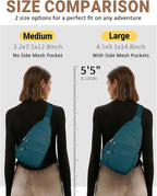 Tuwubi Crossbody Bags for Women, Sling Bag for Men, Small Hiking Backpack Anti - Image 5